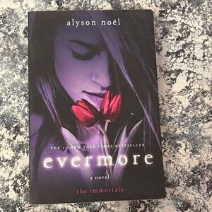 Evermore by Alyson Noël - Purple Cover with Red Tulips
